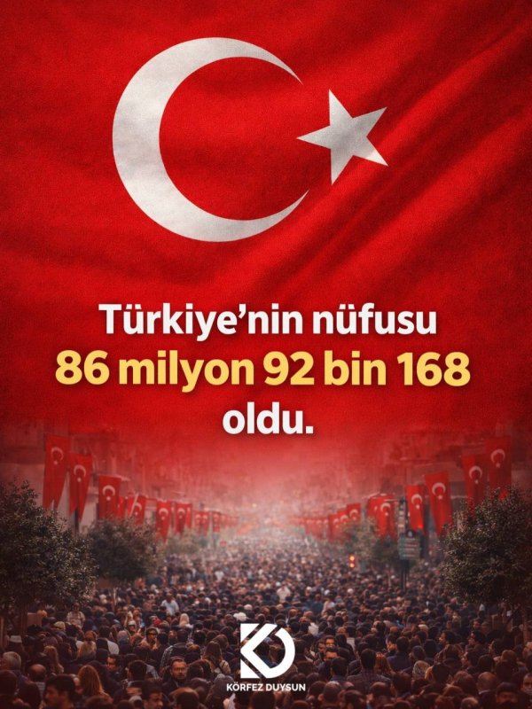 Türkiye’nin Nüfusu 86 Milyonu Aştı