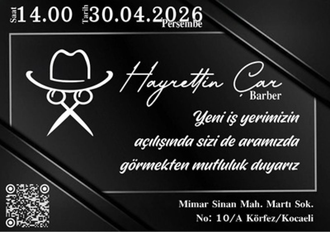 Hayrettin Çar Barber Görkemli Açılışla Hizmete Giriyor