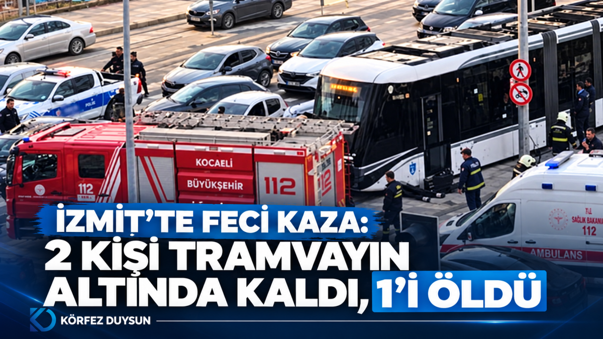 İzmit’te Feci Kaza: 2 Kişi Tramvayın Altında Kaldı, 1 Kişi Hayatını Kaybetti