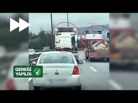 Kocaeli’de Sol Şeridi İşgal Eden TIR Sürücüsüne Ceza!